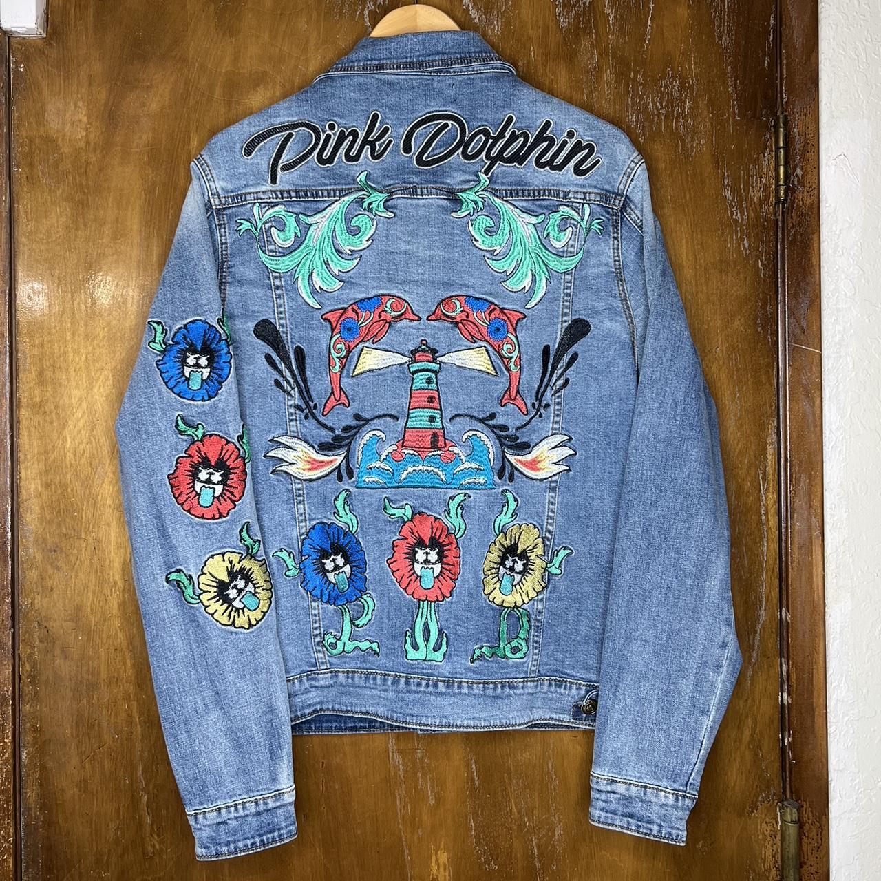 Pink dolphin 2025 denim jacket