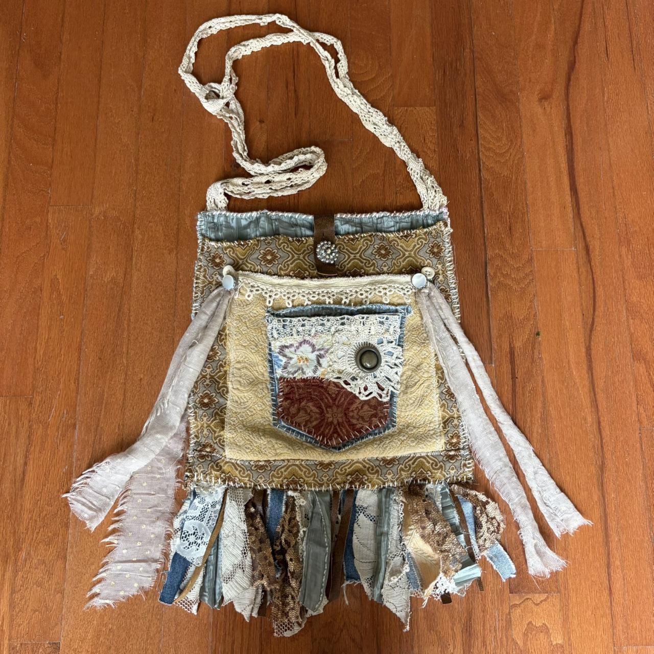 Women's Bag - Multi/Cream – Boho patchwork pocket… - image 1