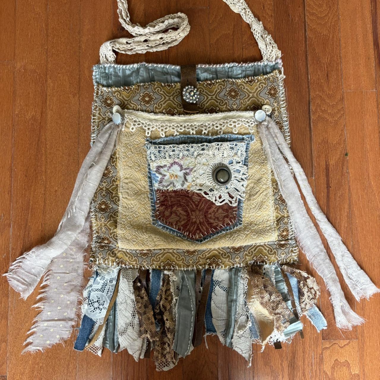 Women's Bag - Multi/Cream – Boho patchwork pocket… - image 3