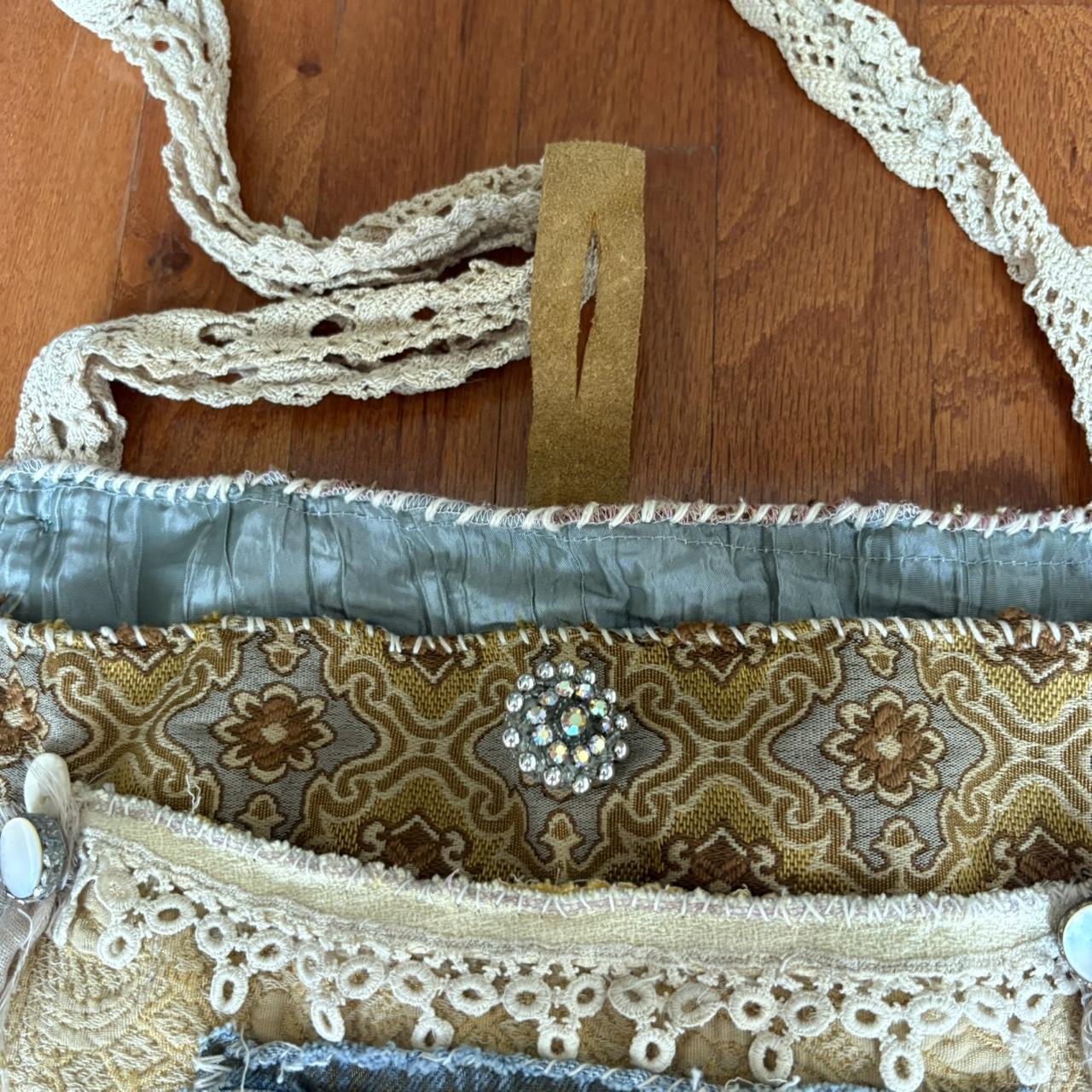 Women's Bag - Multi/Cream – Boho patchwork pocket… - image 5