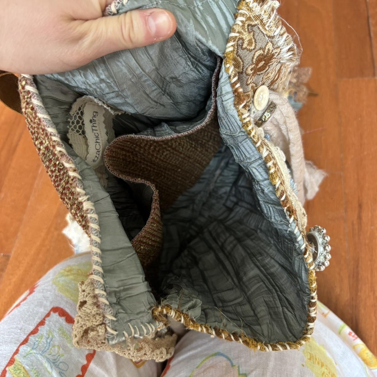 Women's Bag - Multi/Cream – Boho patchwork pocket… - image 6