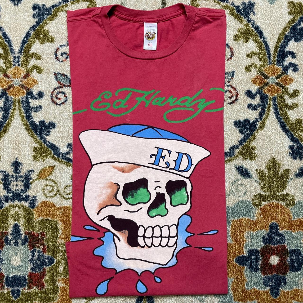 Ed Hardy Men S T Shirt Depop   P0 