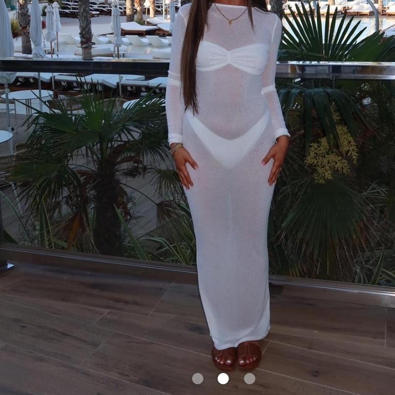 Sheer white sundress online