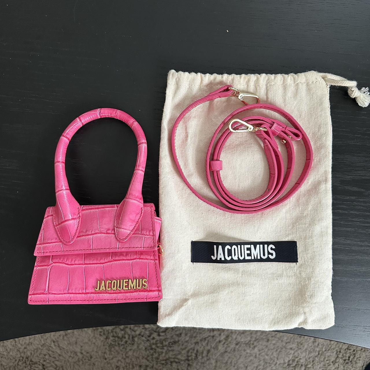Jacquemus Pink Croc Embossed Leather Le Chiquito... Depop