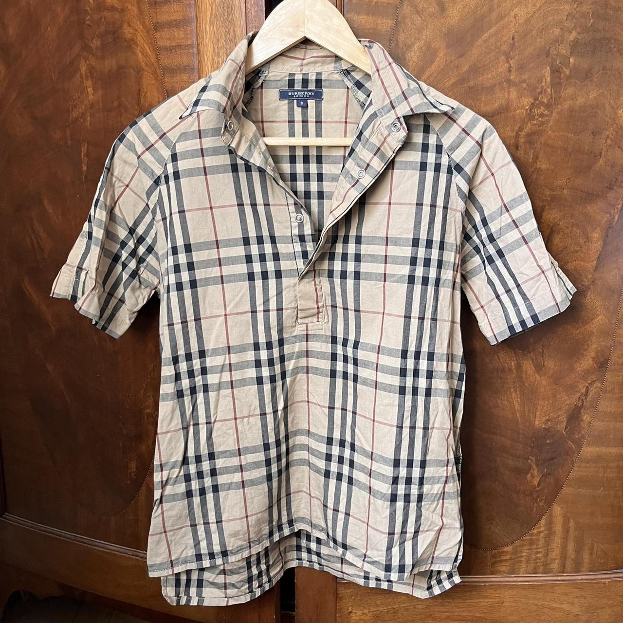 Authentic burberry nova check short sleeved shirt