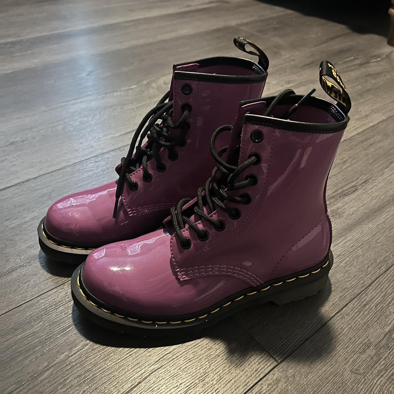 Purple dr martens size on sale 5