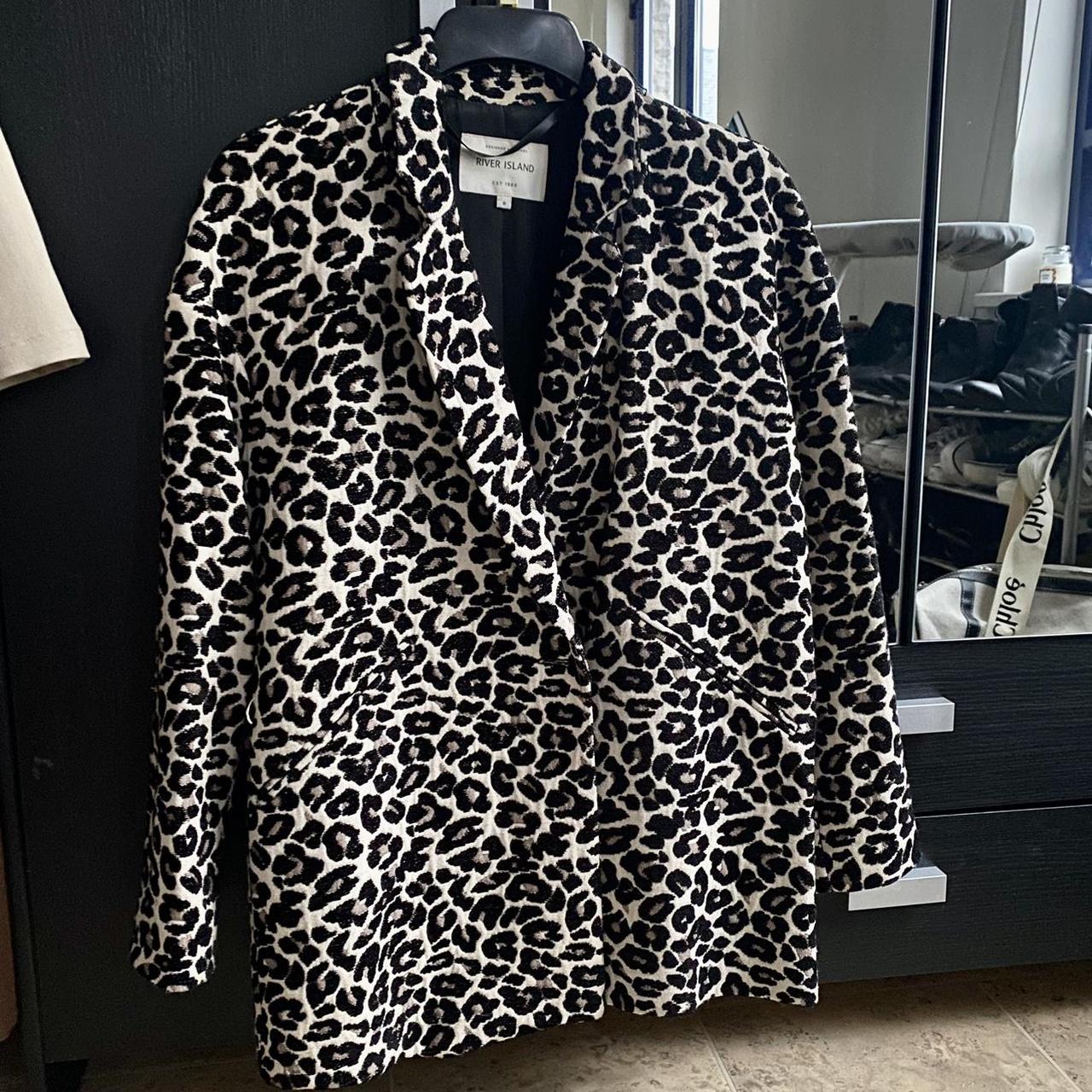 Leopard print blazer outlet river island