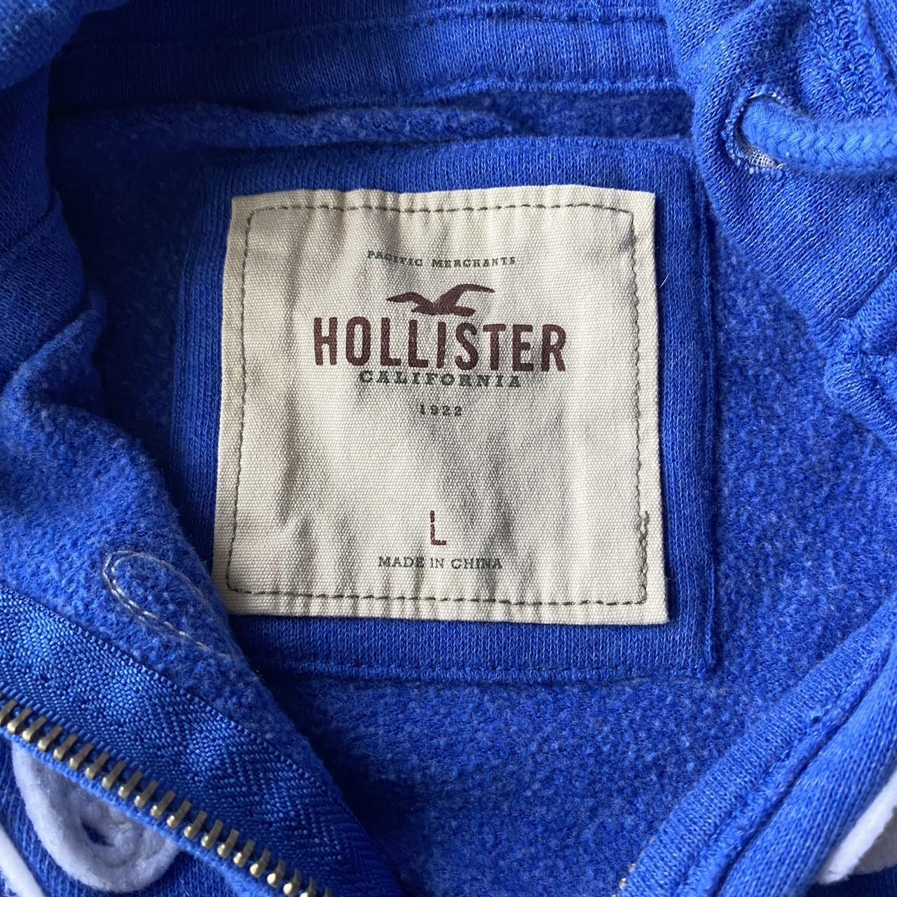 Y2K Hollister Blue Hoodie Size: L Brand:... - Depop