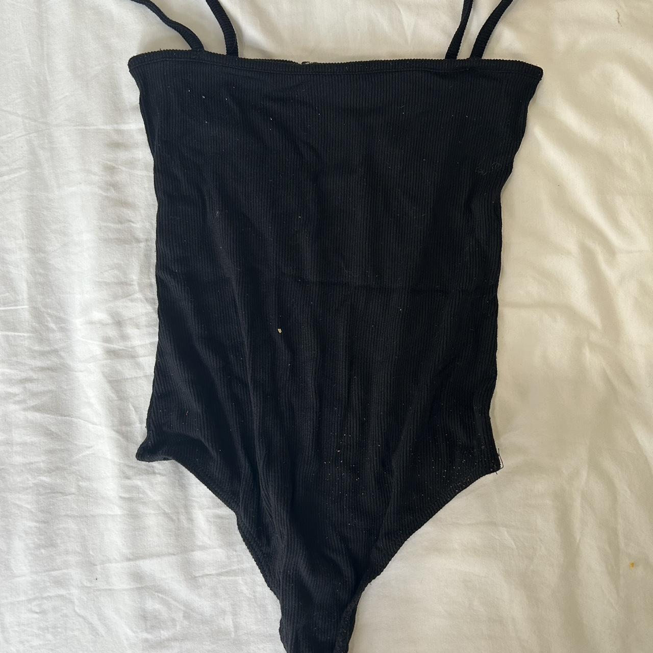 Black Brandy Melville square neck bodysuit Used but... Depop