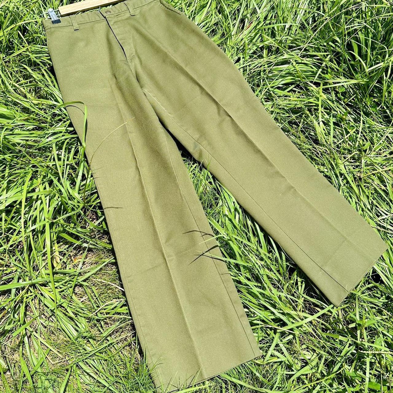 1970s olive green Boy Scout pants Finished with a... Depop