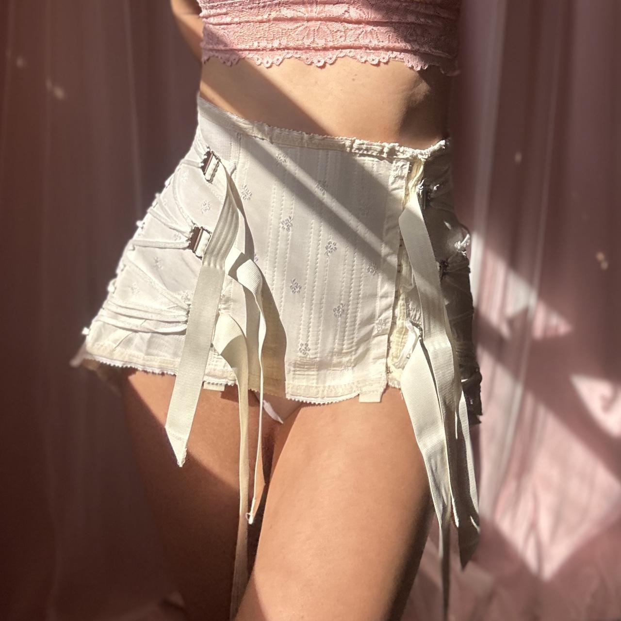 Gorgeous and RARE vintage CAMP corset girdle skirt - Depop