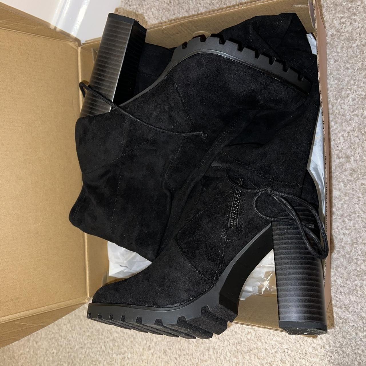 JustFab Thigh High Heeled Boots UK8. Brand New... - Depop