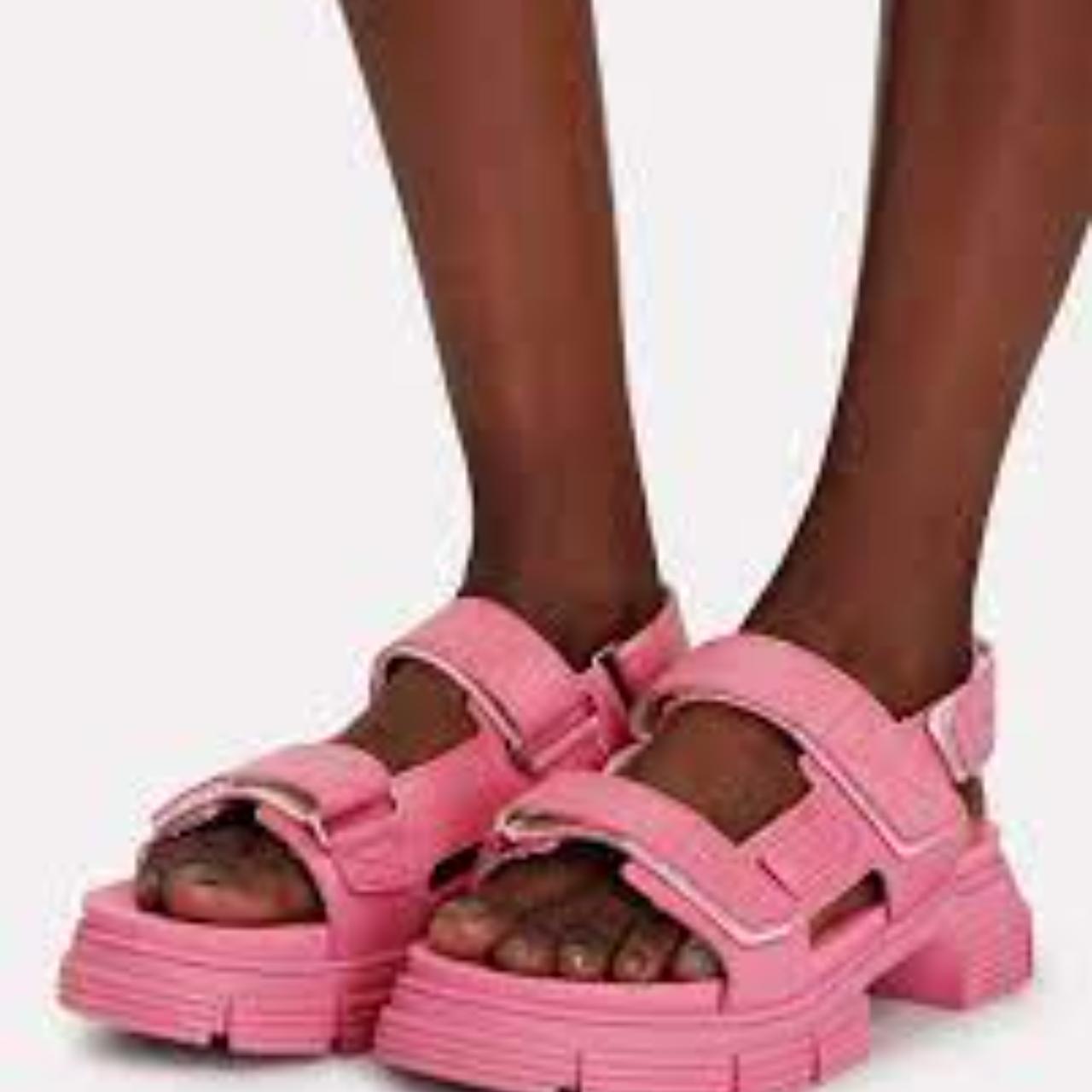 GANNI PINK PLATFORM SANDALS barely worn