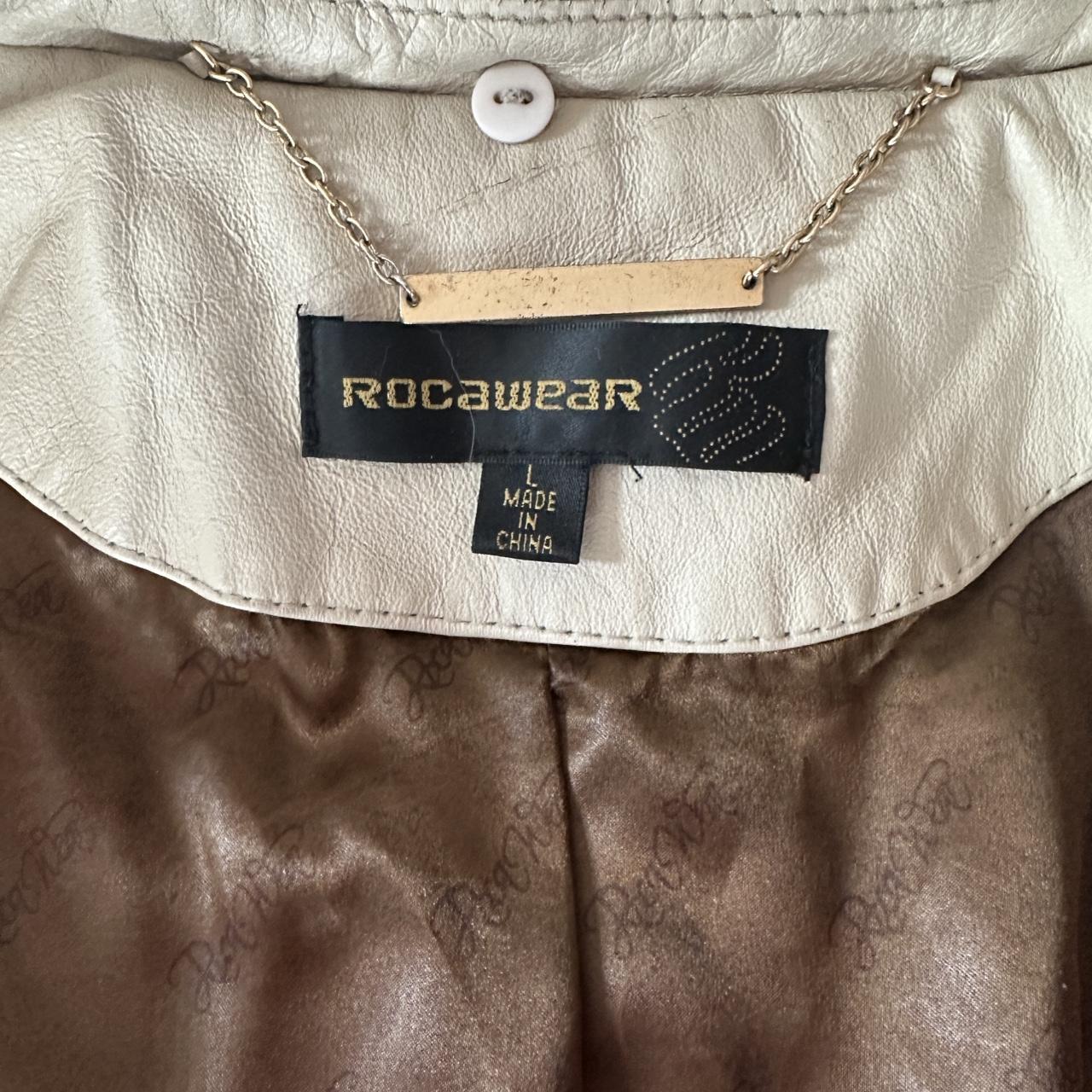 rocawear faux leather bomber with silk interior,... - Depop