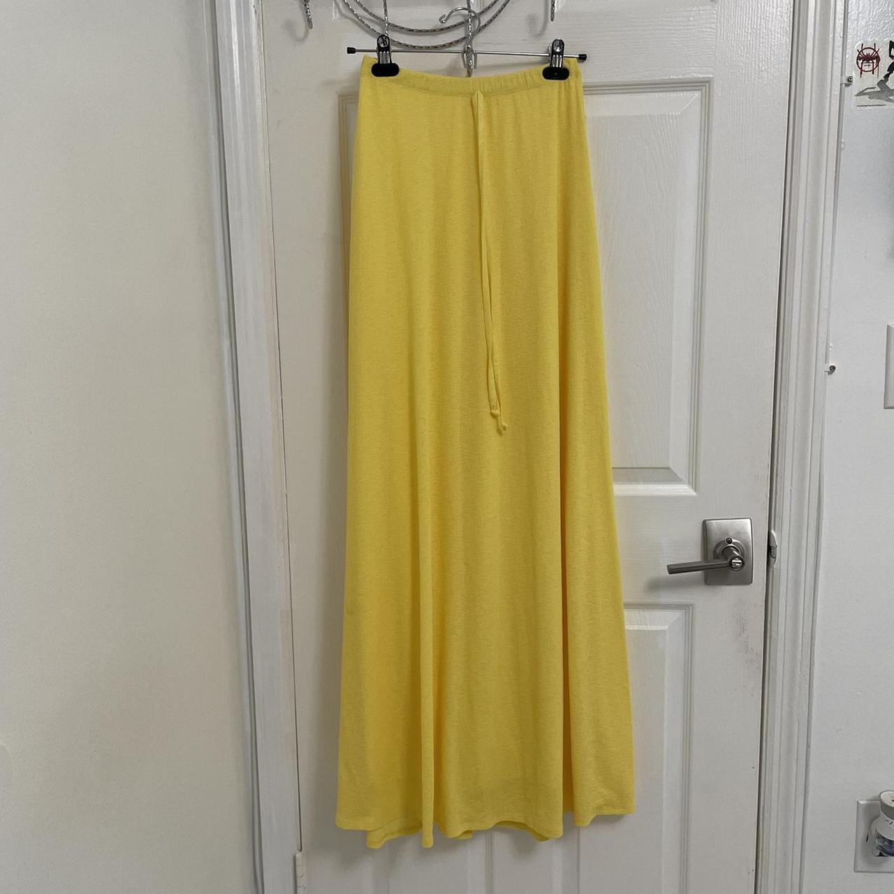 Zara yellow 2025 maxi skirt