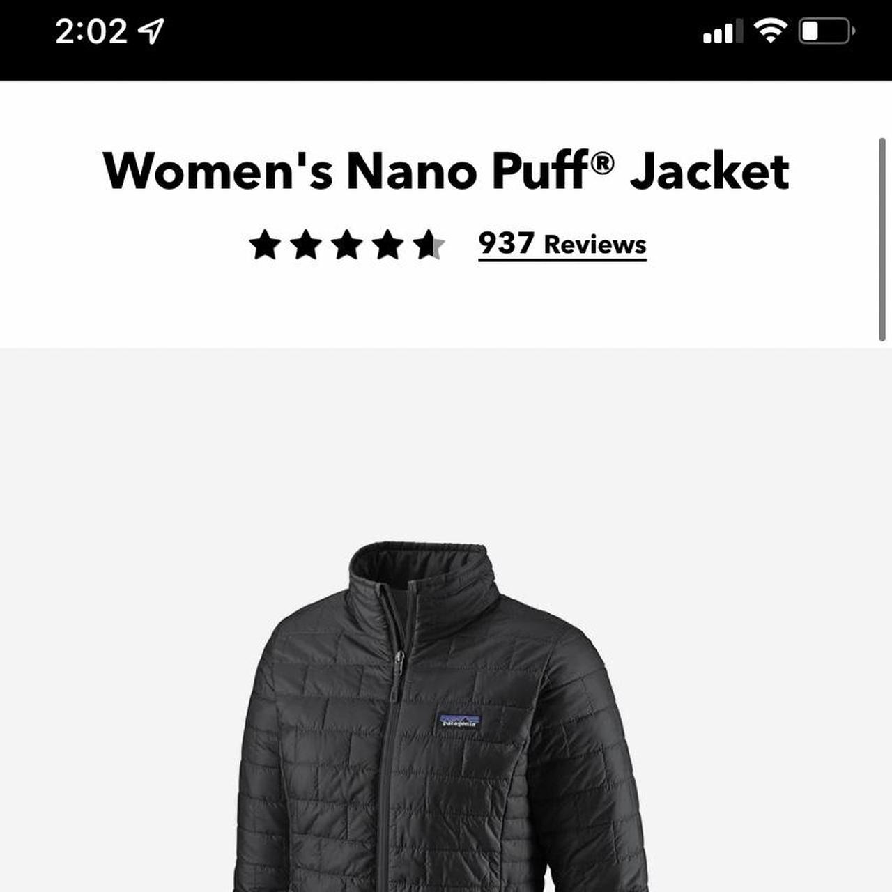 patagonia women’s nano puff jacket in black! this... Depop
