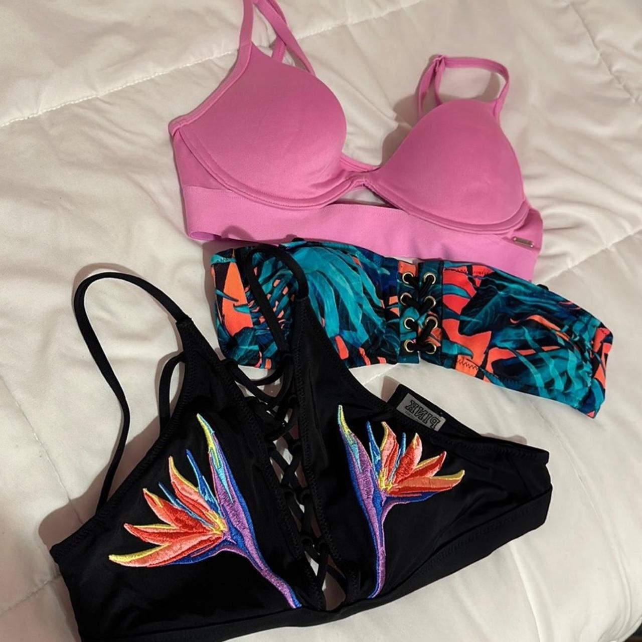 Pink sales brand bikini