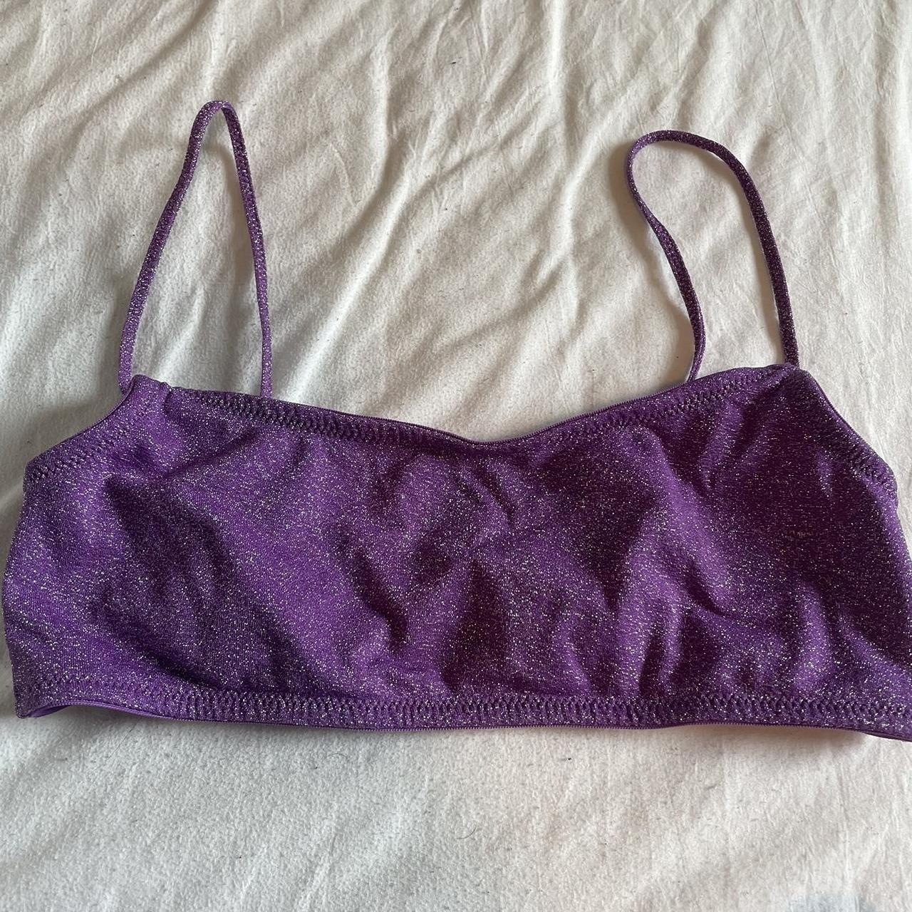 Triangl Purple Sparkly Bikini Set Top And Bottom Depop