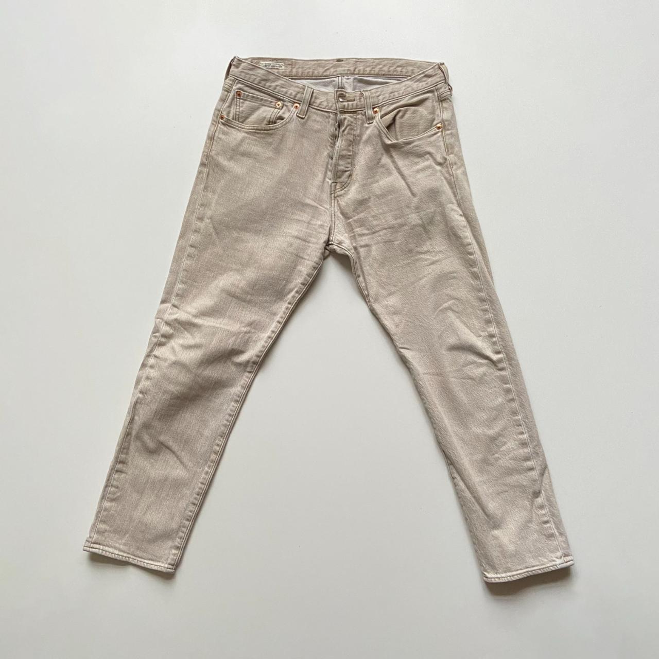 Cropped Jeans Cream Levis Levi's 501 Straight Fit Crop Jeans In