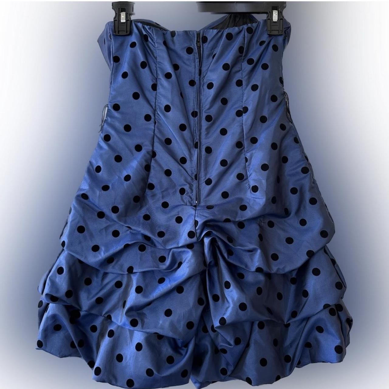 Women's Blue and Black Dress Depop