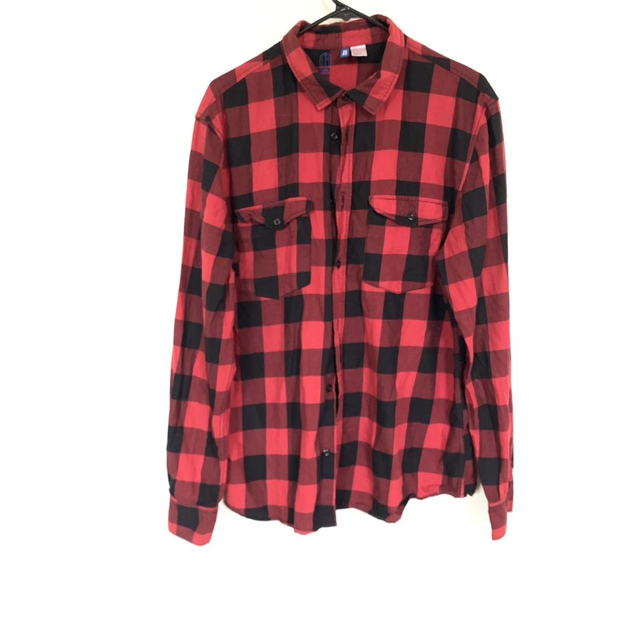 Divided Flannel Long Sleeve Button-Up Size L Good... - Depop