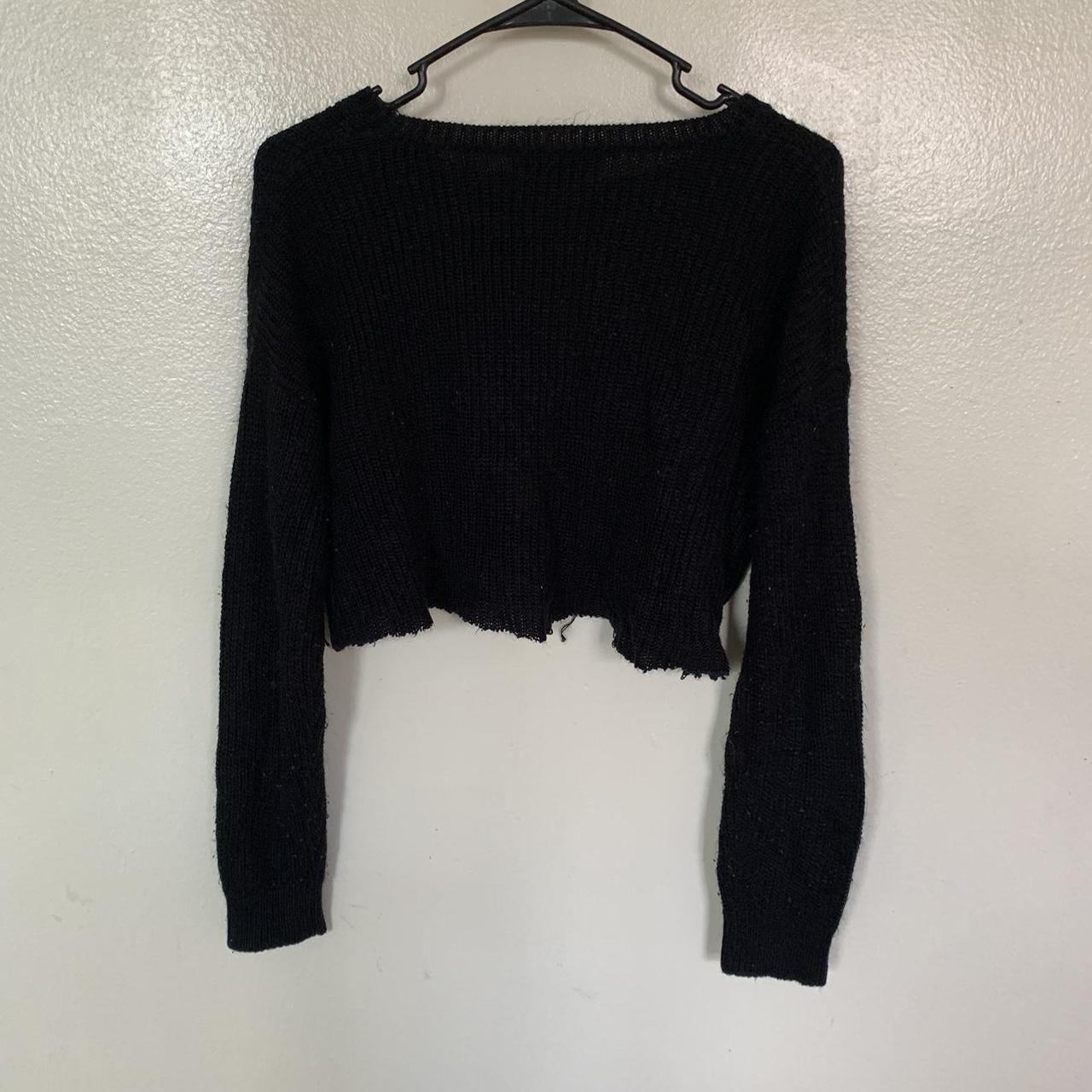 Forever 21 Tops | Forever 21 Frayed Cropped Sweater... - Depop