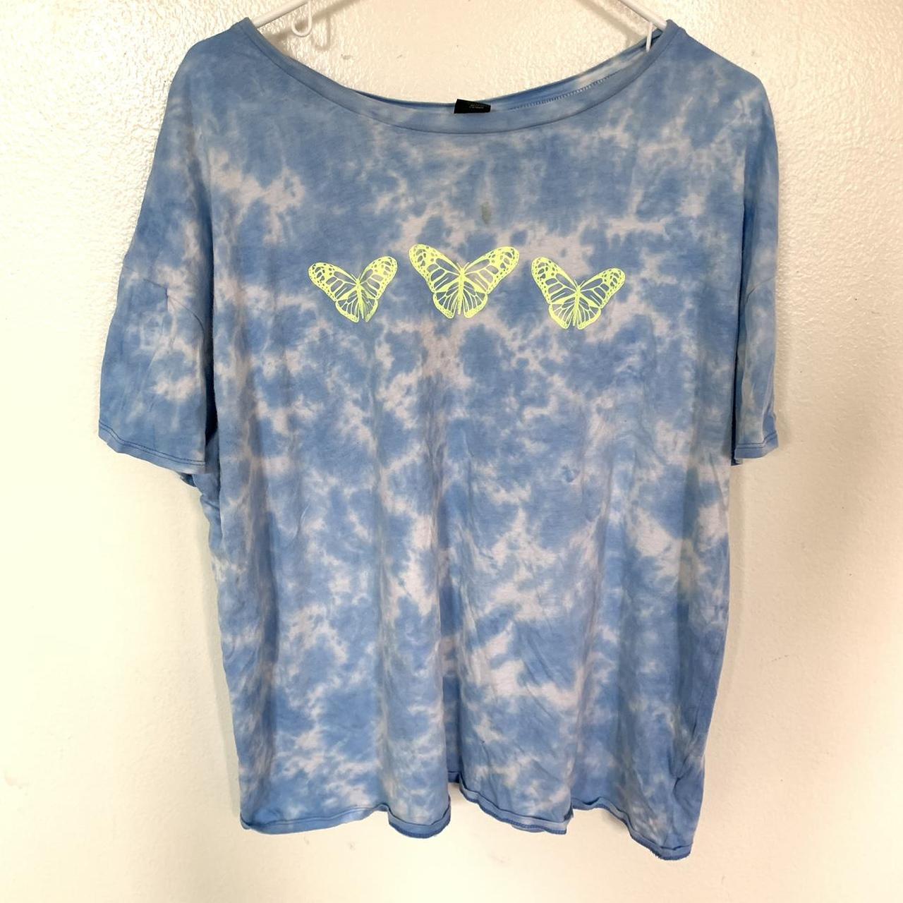 Tie Dye Butterfly Shirts Stains shown in 2nd... - Depop