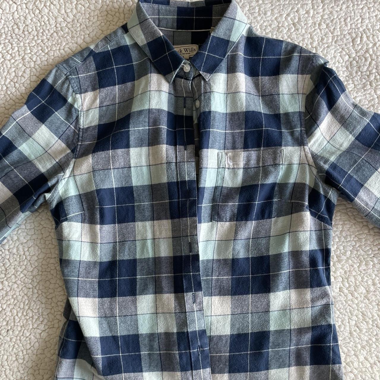 super cute blue plaid shirt from jack wills.... - Depop