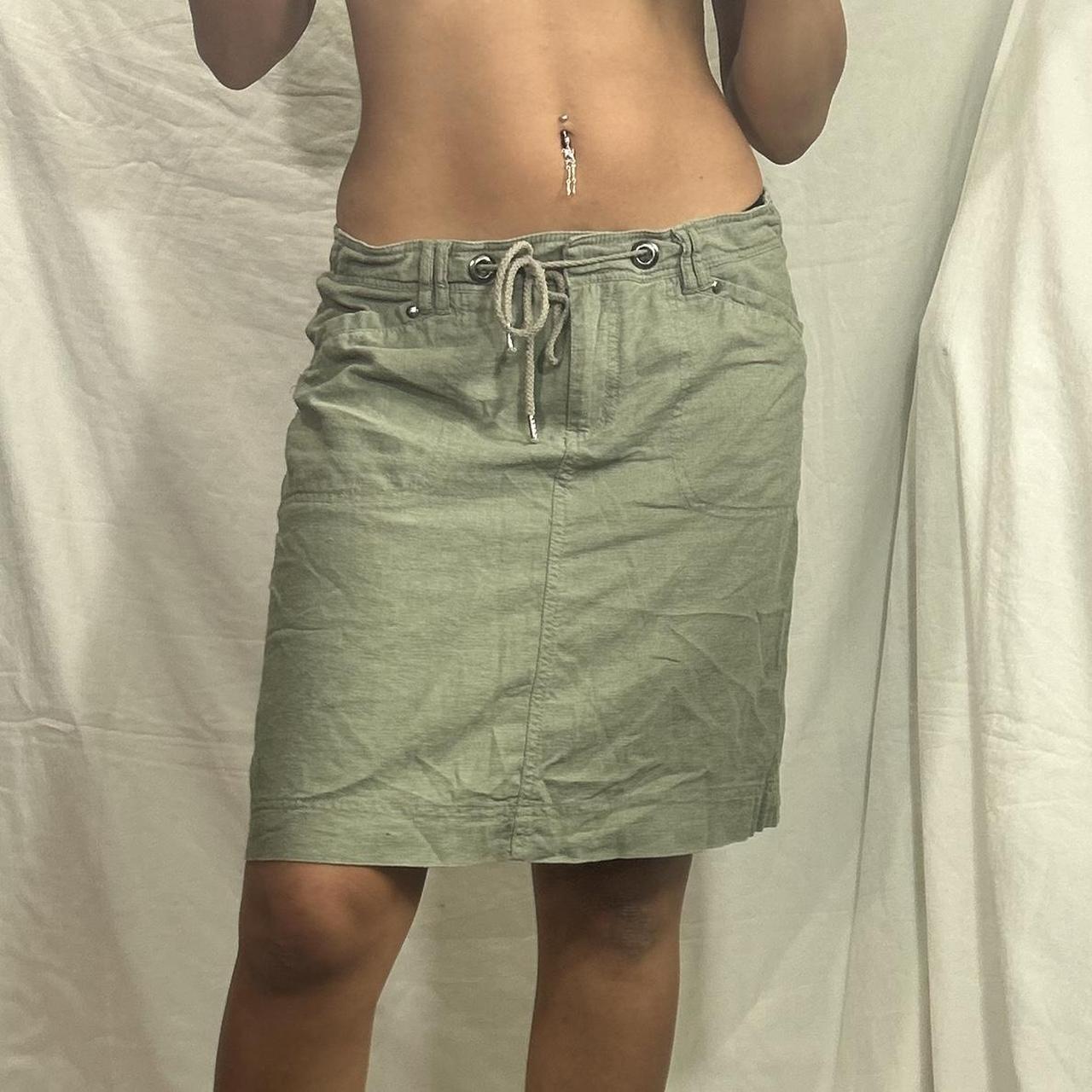 Cute knee length khaki skirts best sale