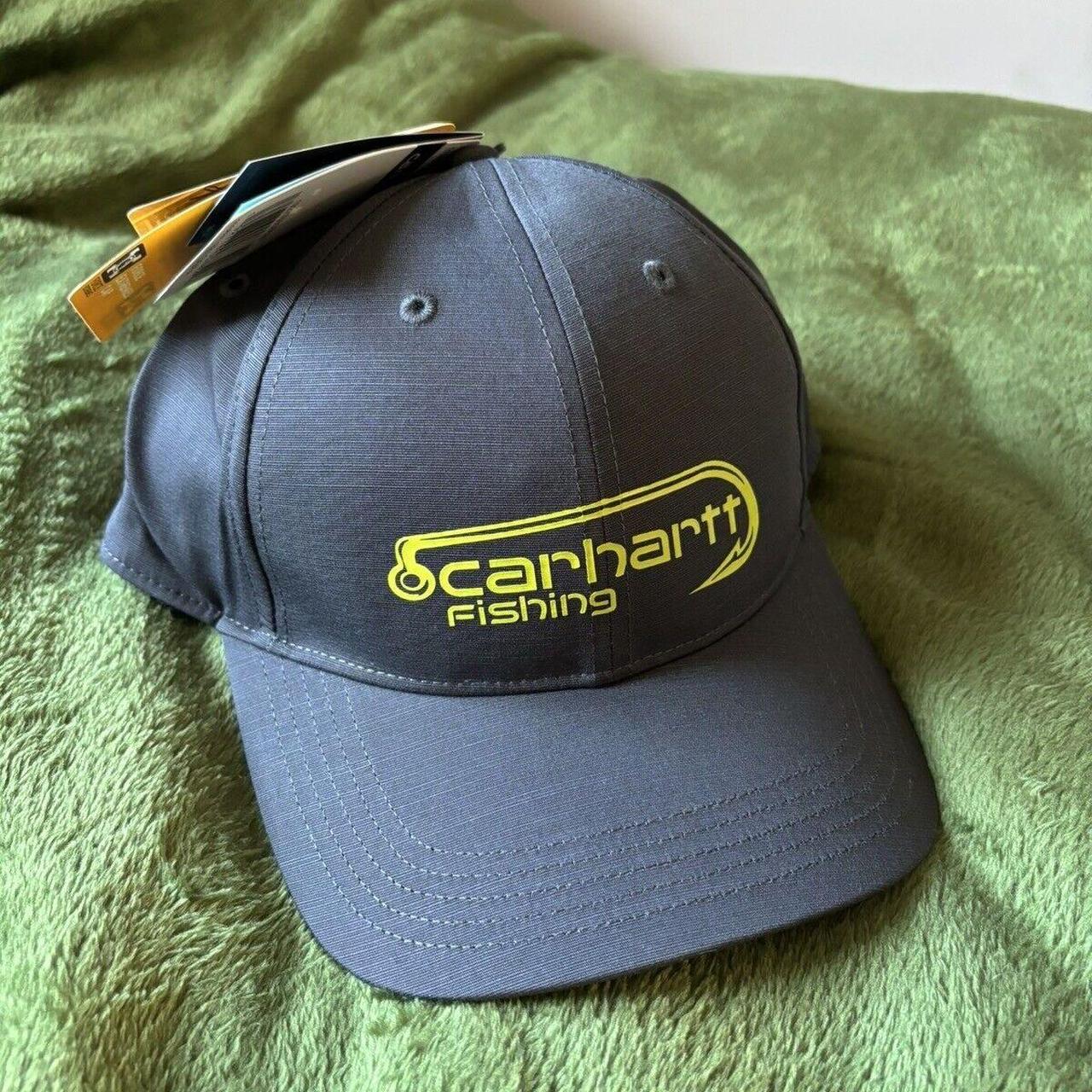 Carhartt Fishing hook grey and green Baseball Cap - Depop