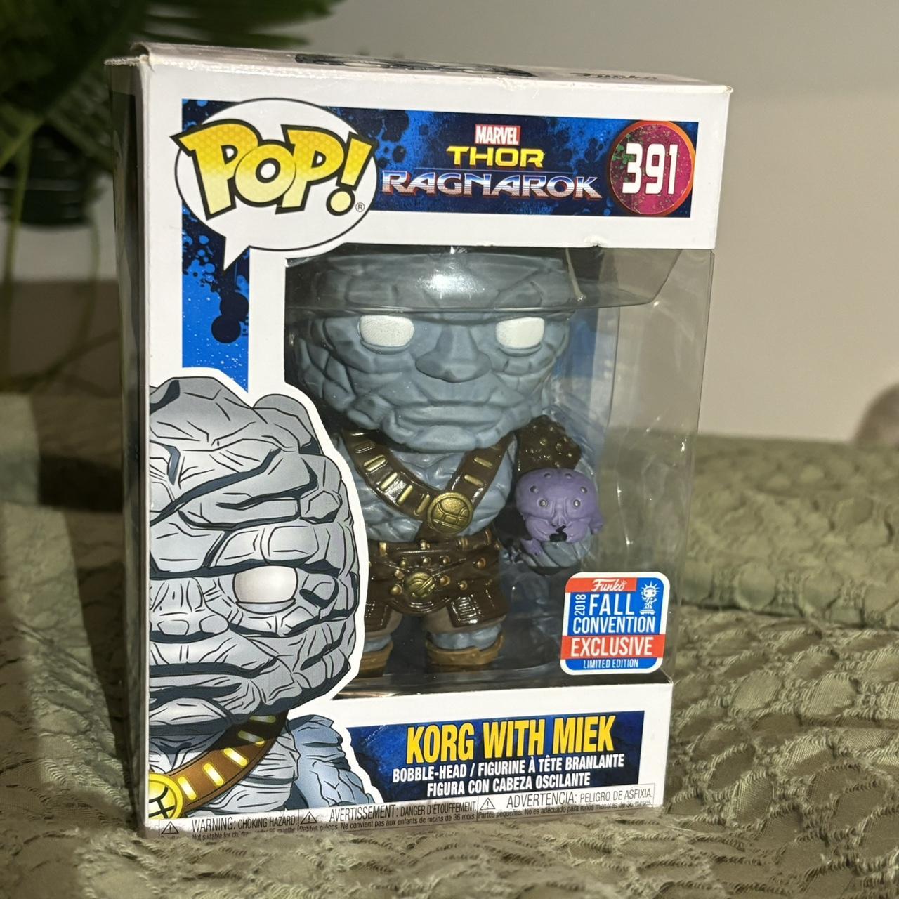 Funko POP! Marvel Thor Ragnarok Korg with Miek #391... - Depop