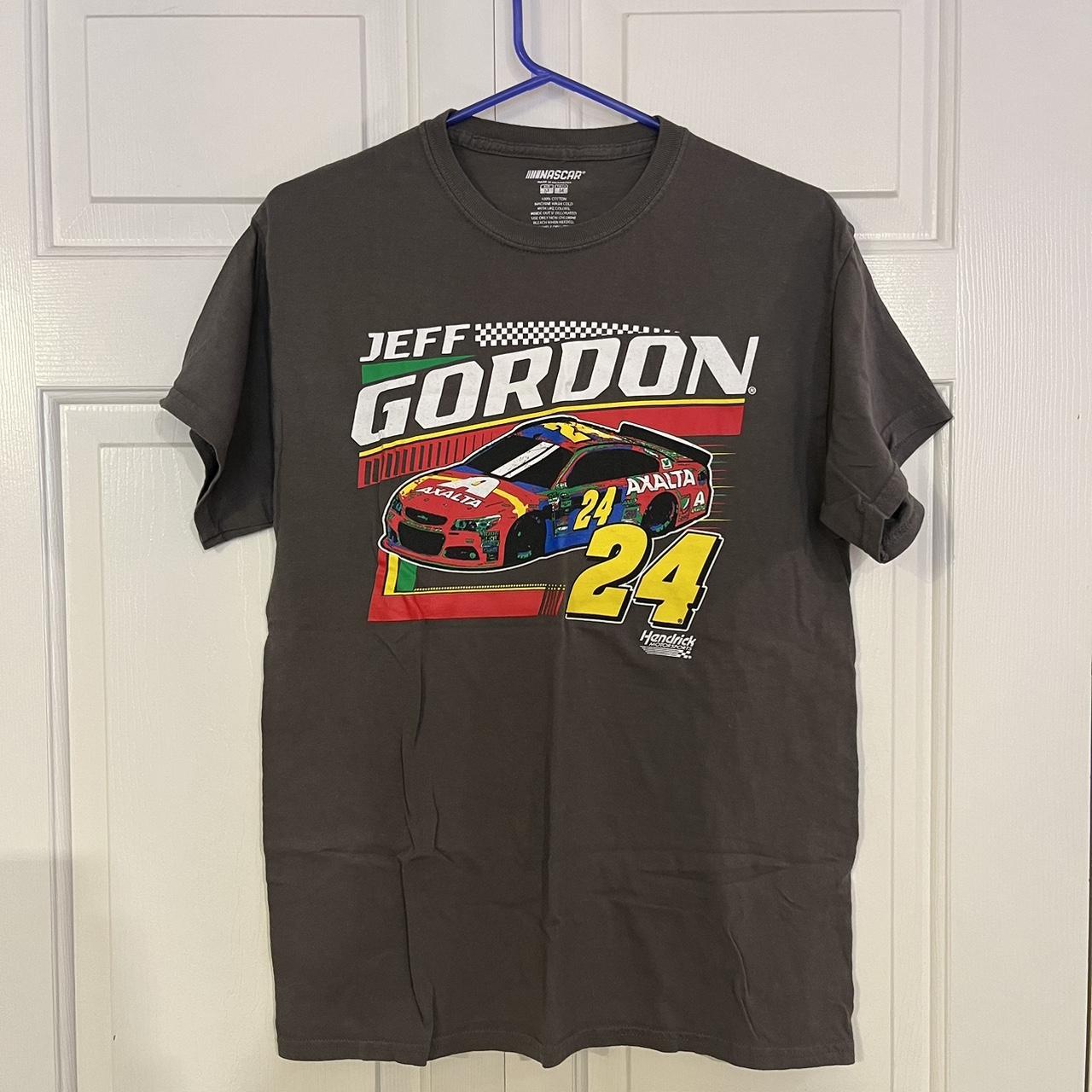 size medium grey jeff gordon nascar tshirt. #large... - Depop