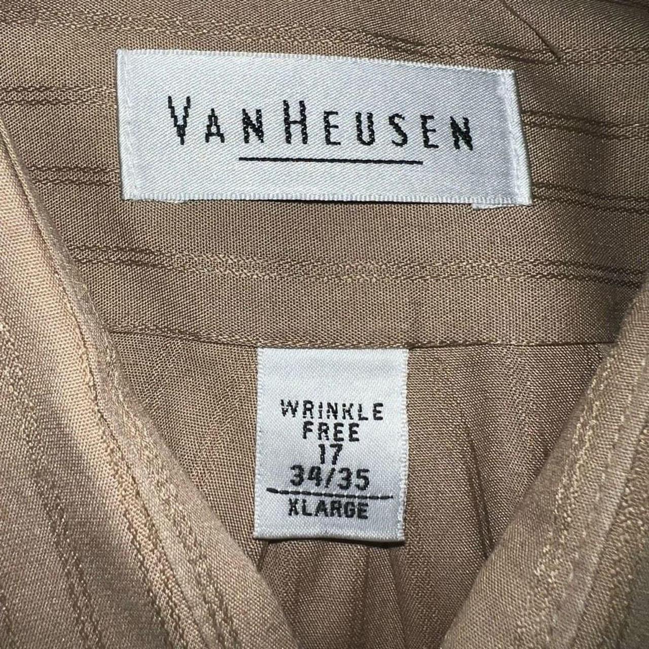 Brand Van Heusen Item: khaki stripe button up - Depop