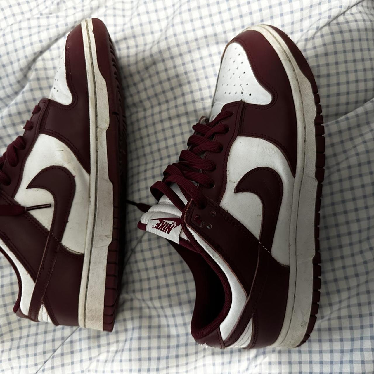 Nike dunks (burgundy) Size 8 Good condition will... - Depop