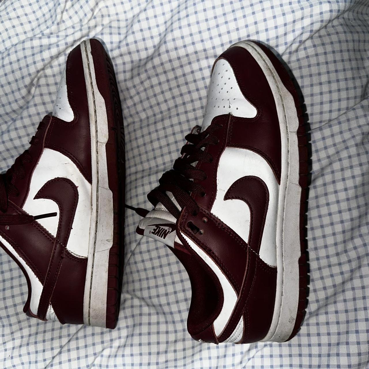 Nike dunks (burgundy) Size 8 Good condition will... - Depop