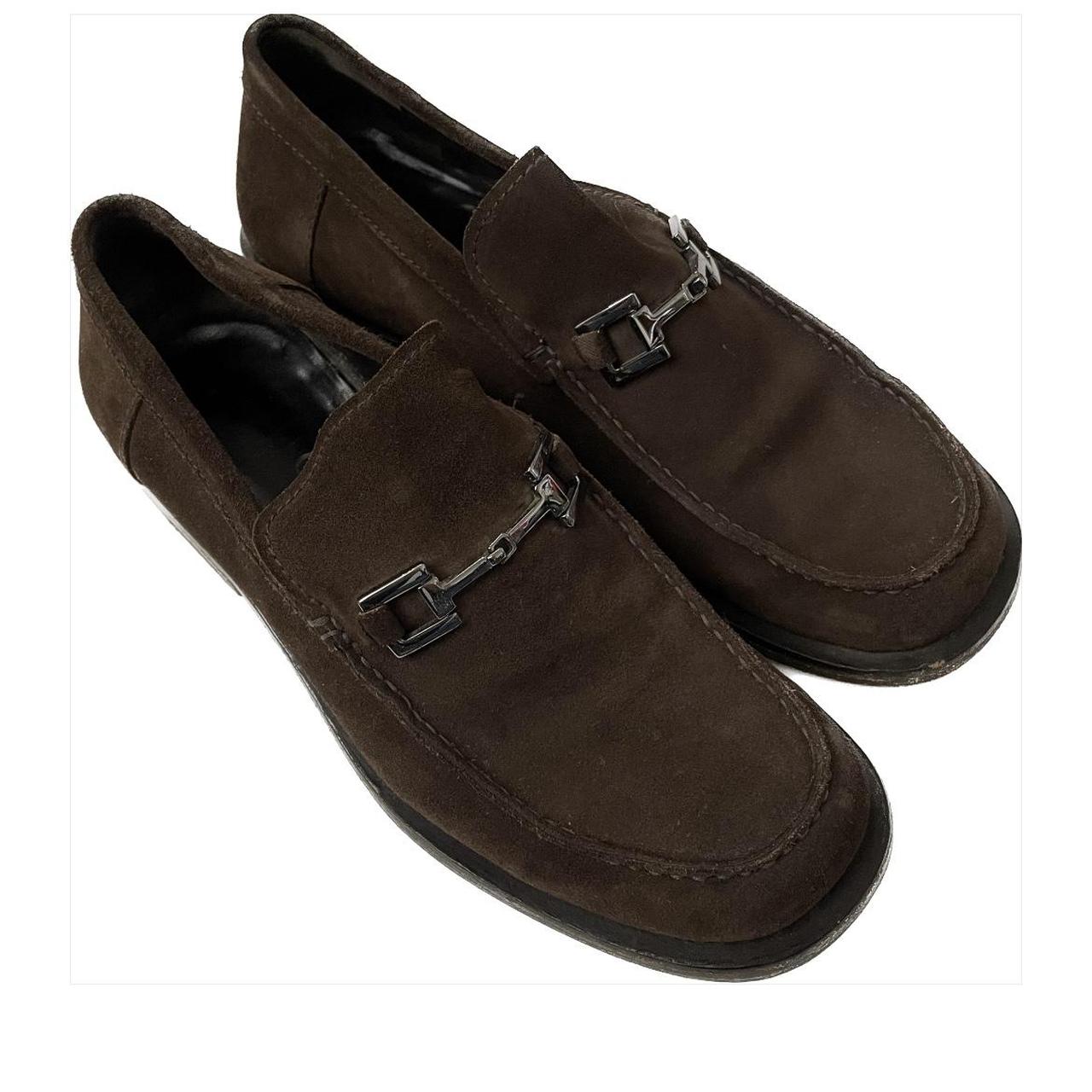 mens brown suede gucci loafers