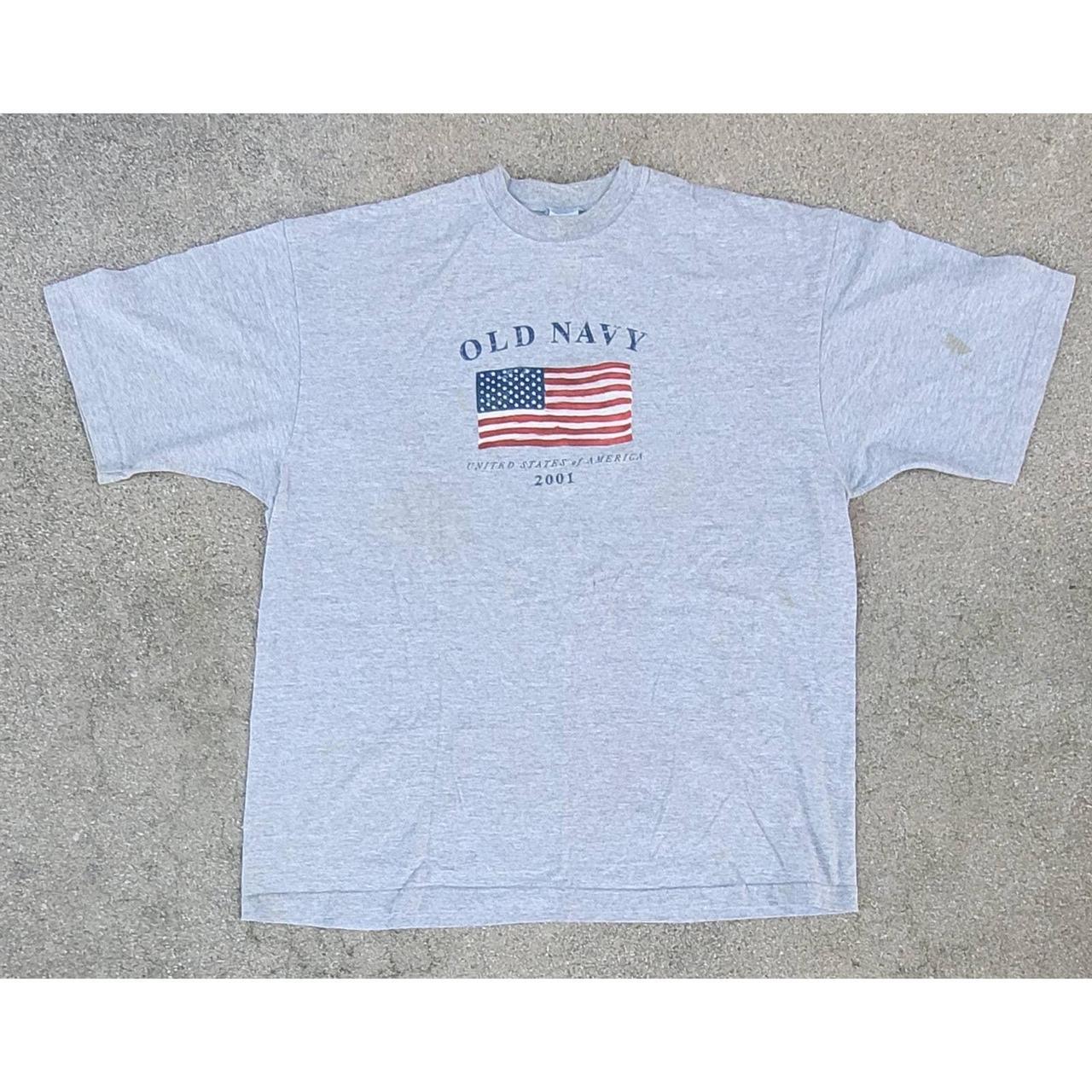 Vtg 2001 Old Navy USA American Flag T-shirt. Good