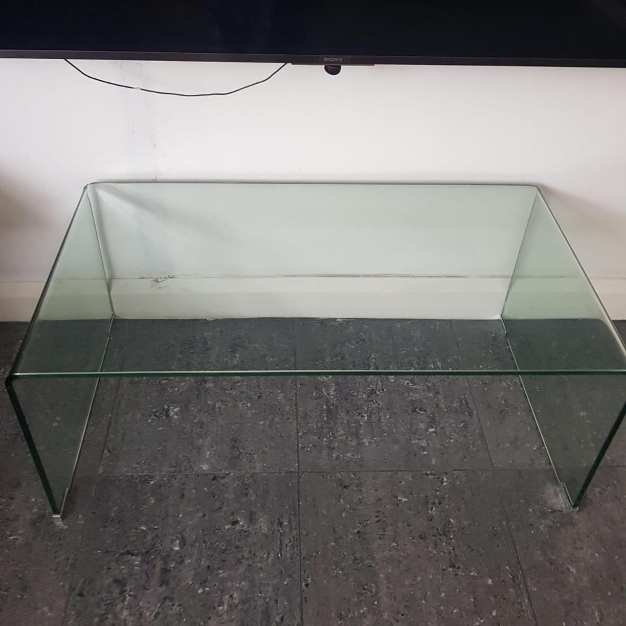 Glass coffee table. Collection only. Depop