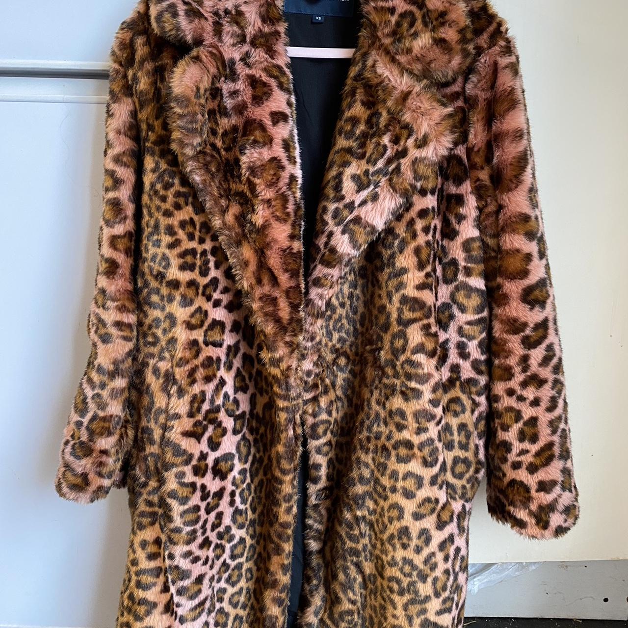 French connection leopard coat hotsell