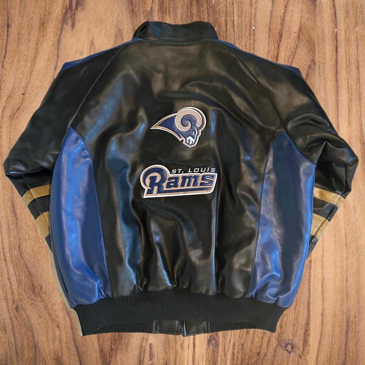 NFL Men's Blue and Gold Jacket Depop