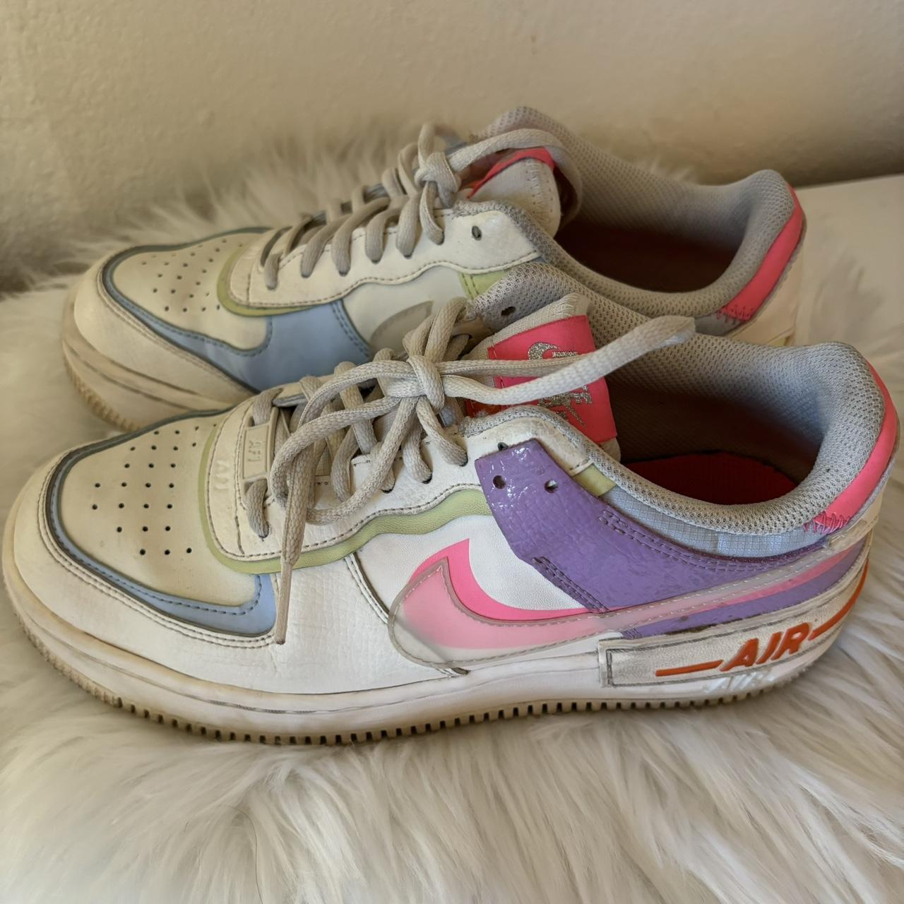 rainbow nike air force 1 s size women s us 8.5. Depop