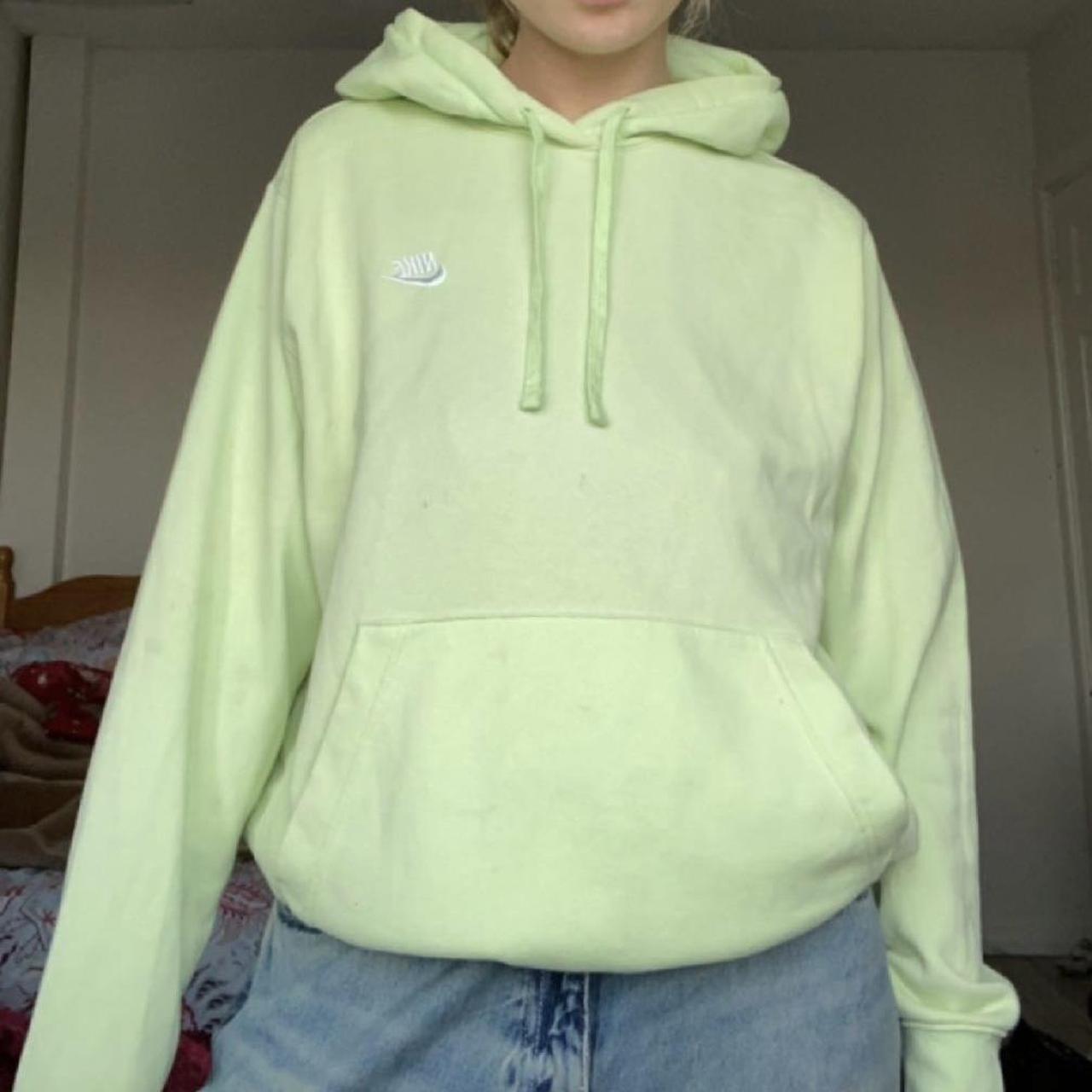 Lime green nike top hoodie