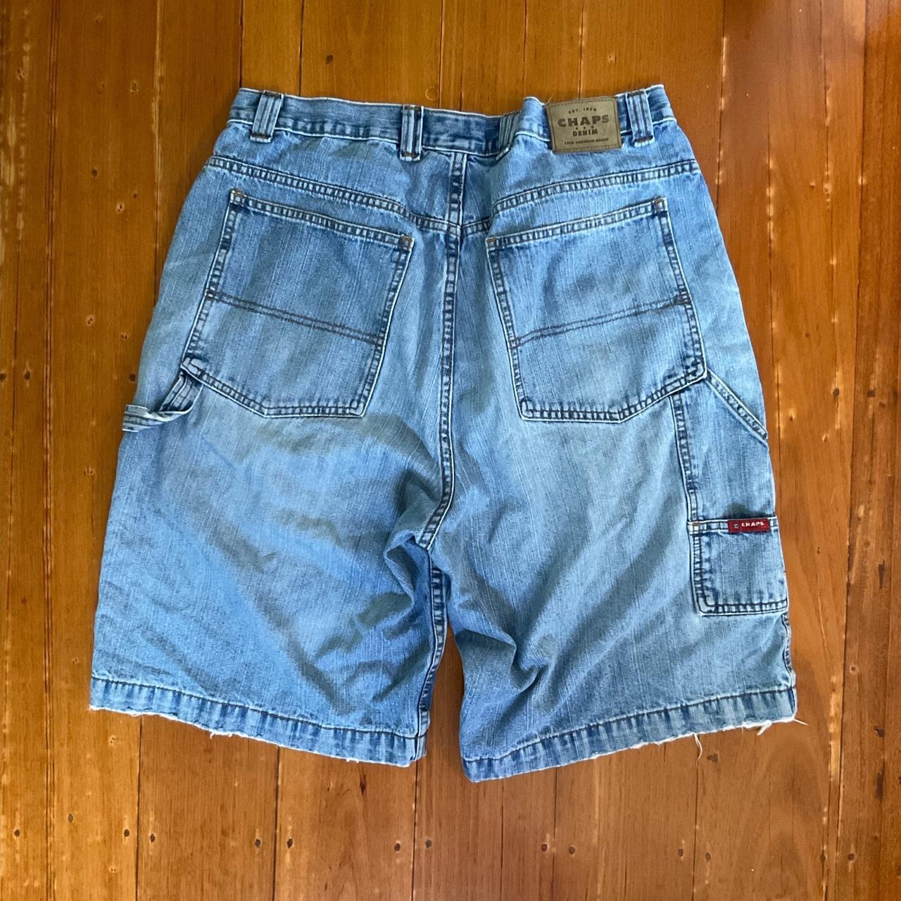 Ralph Lauren light wash Chaps Jorts denim shorts... - Depop