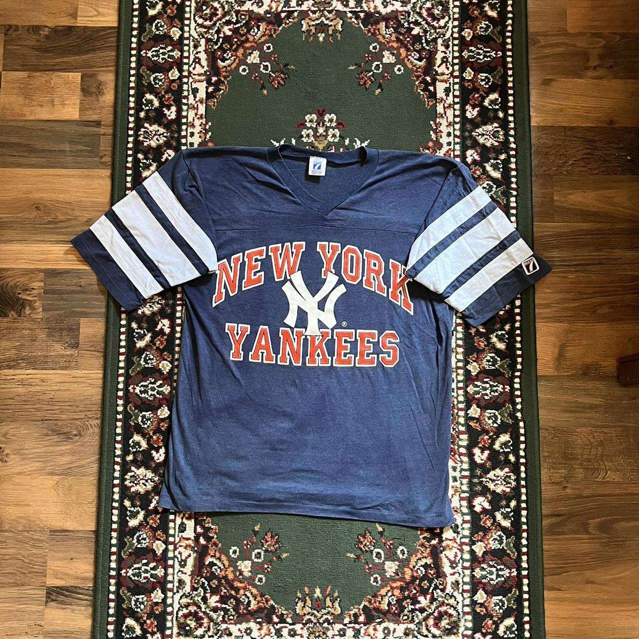 Vintage Adidas Yankees collared jersey Super - Depop