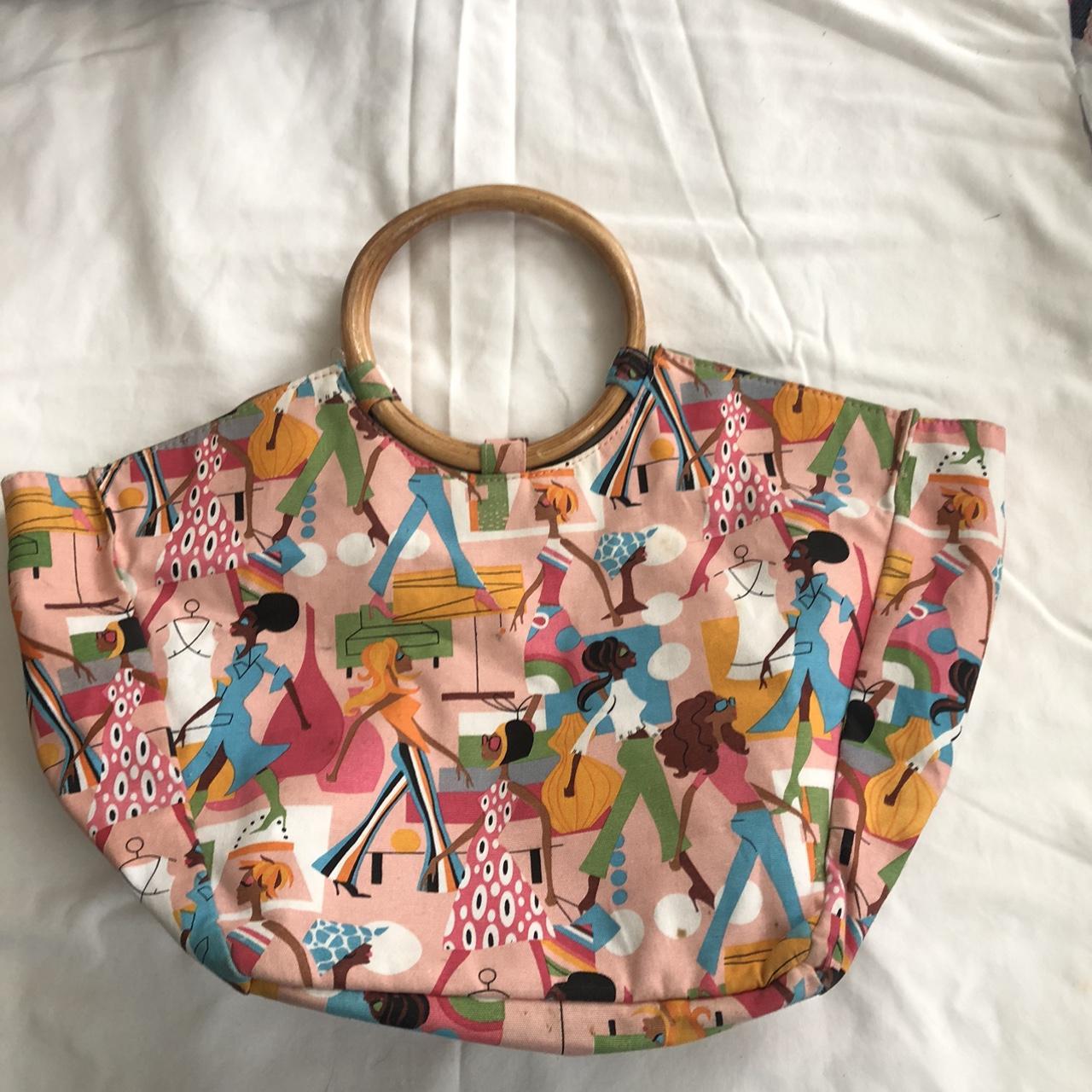 Retro Neiman Marcus tote bag purse wooden. Depop