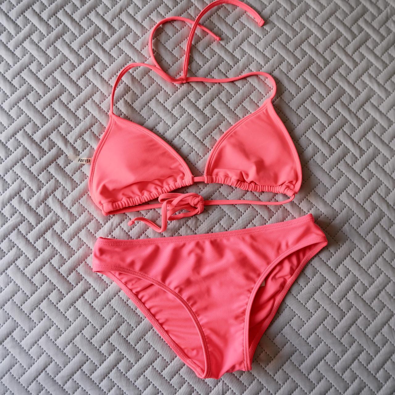 Forever 21 Women's Pink Bikinisandtankinisets Depop