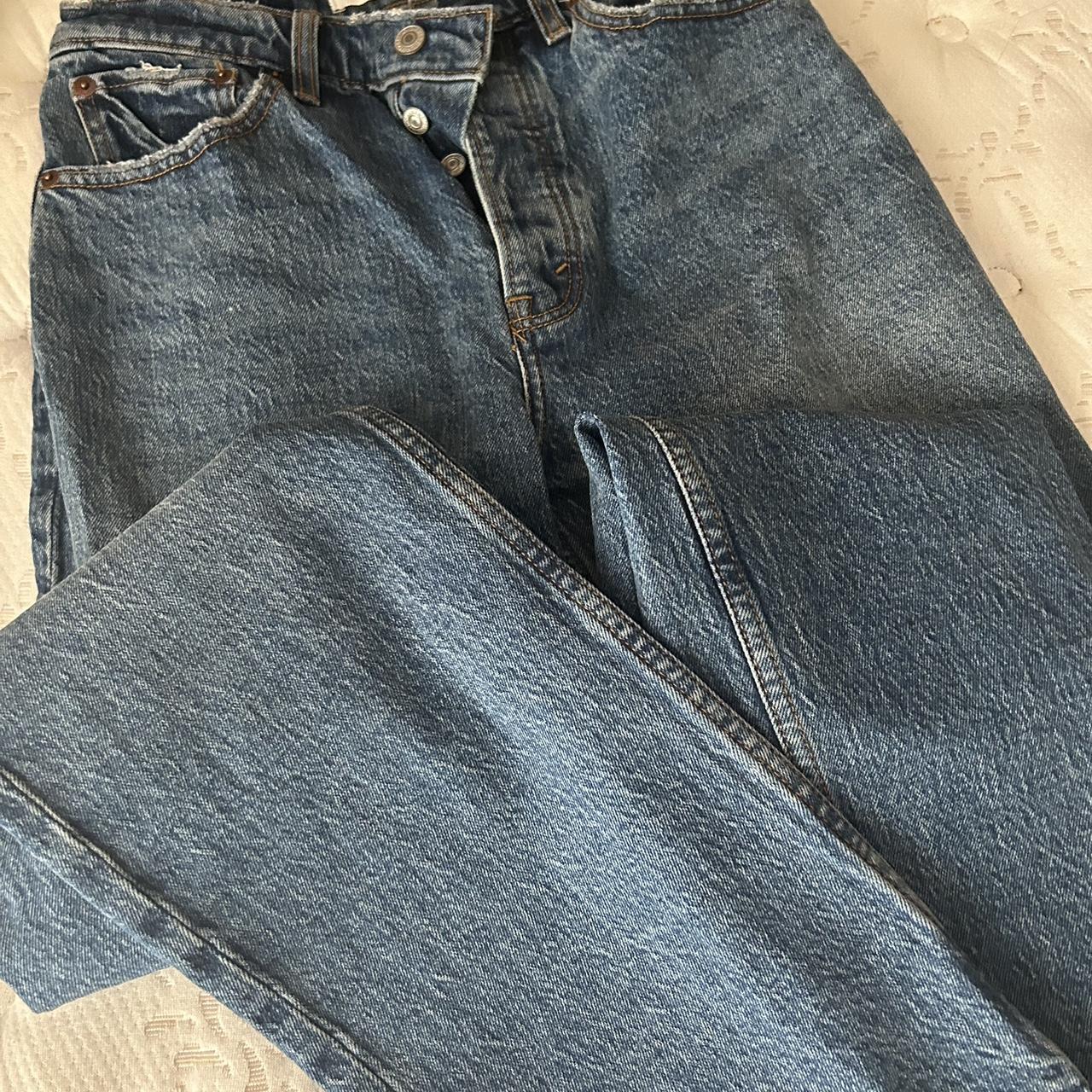 Ambercrombie dark blue size 26 Dad jeans - Depop
