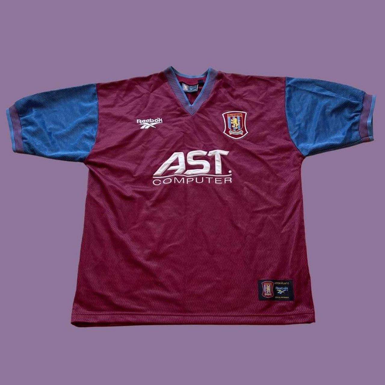 Vintage Aston Villa home football shirt 1997 1998... - Depop