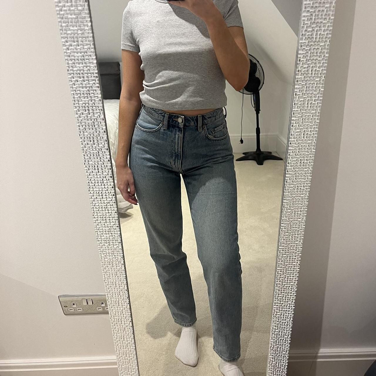 Weekday Lash Extra High waist Mom jeans - straight... - Depop