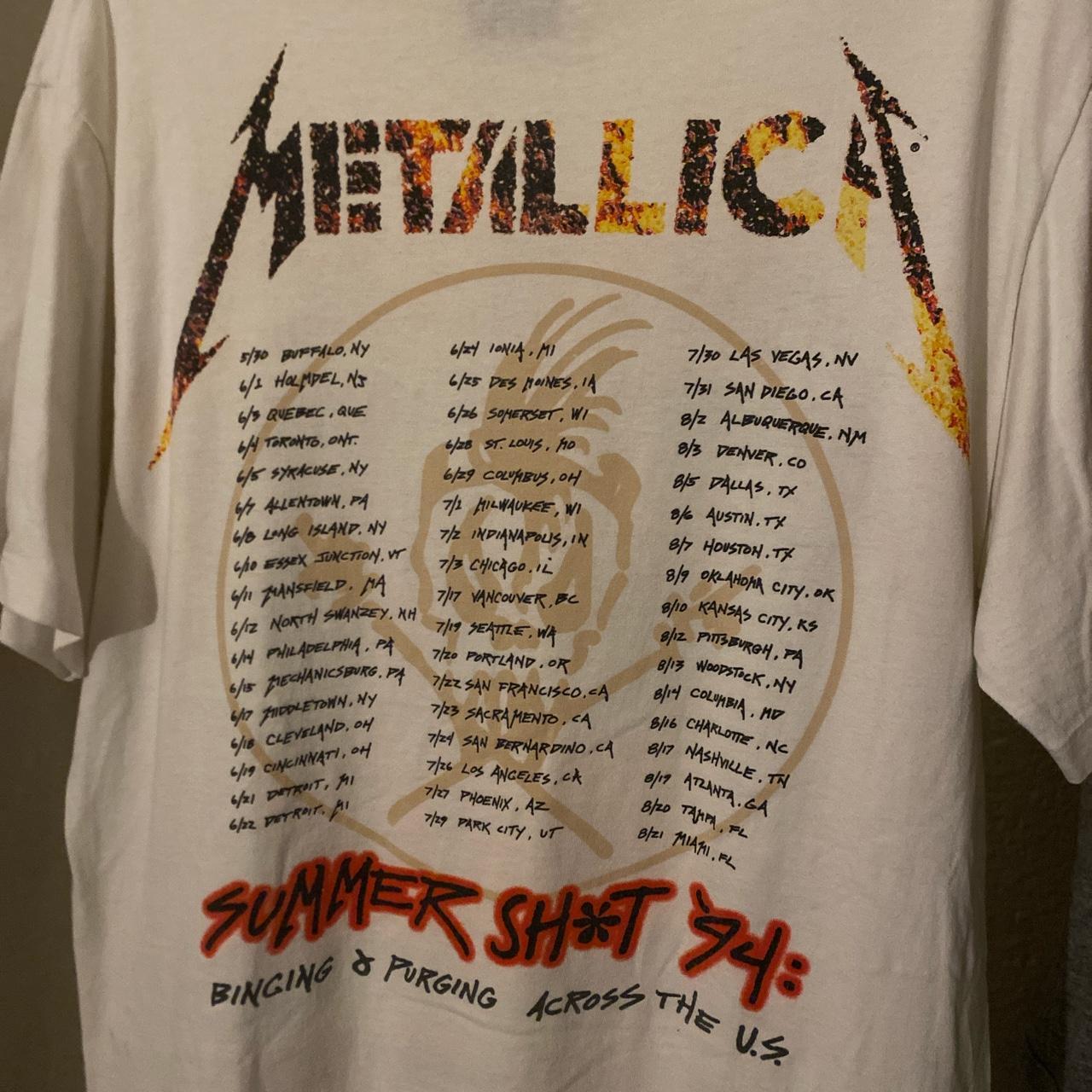 Vintage 1994 Metallica Live Shit: Binge & Purge tour... - Depop